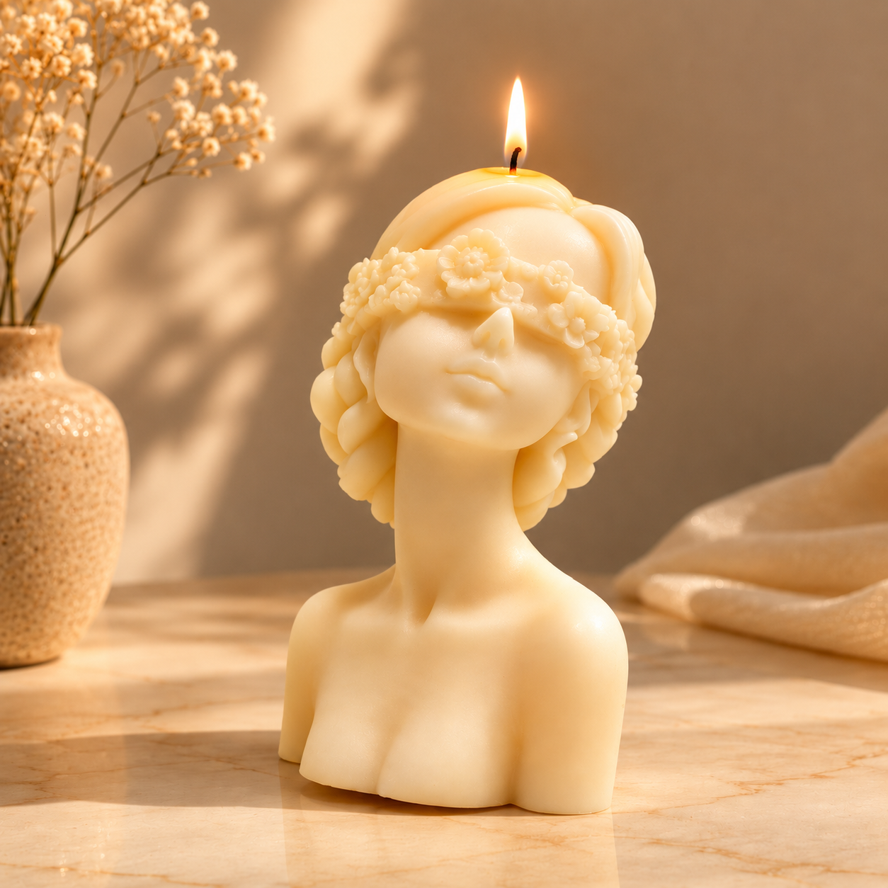 Sculpted Bust Candle