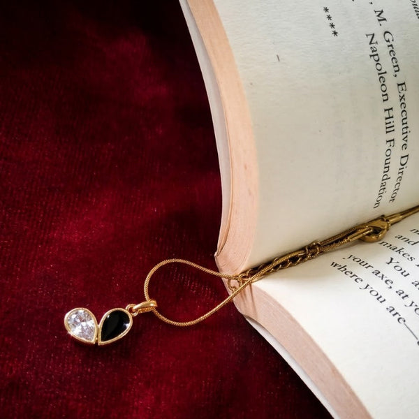 NL187_Dual Luxe Tear-Drop Pendant Necklace
