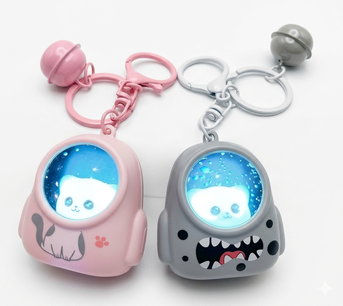 LT95_Astro-Kitty Space Capsule Keychain