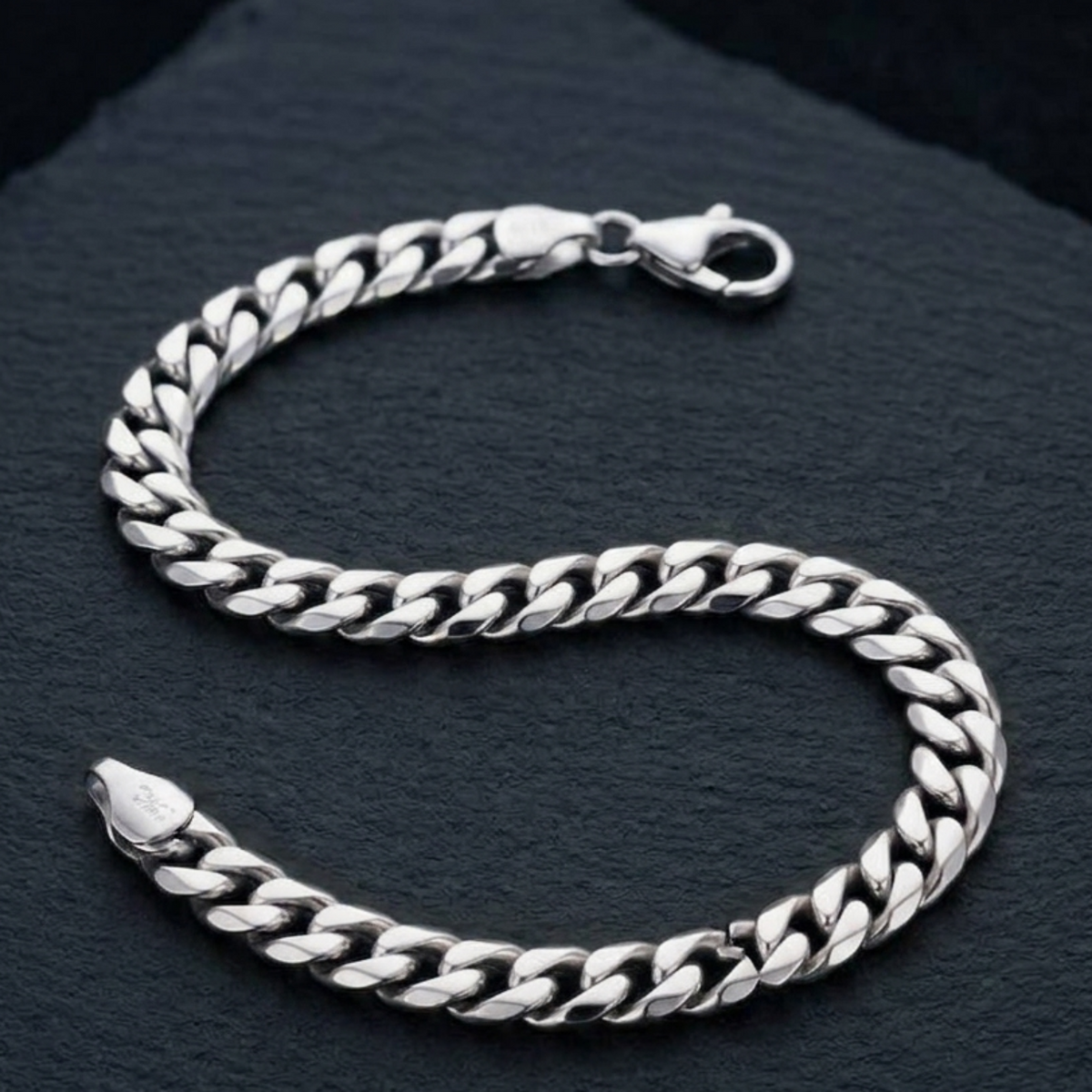 MB129_Classic Silver Miami Cuban Link Bracelet