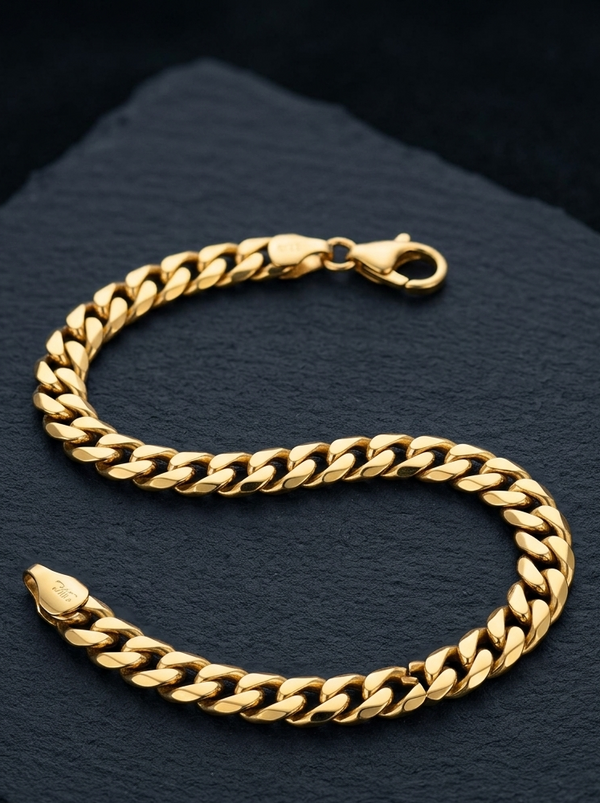 MB128_Classic Gold Miami Cuban Link Bracelet