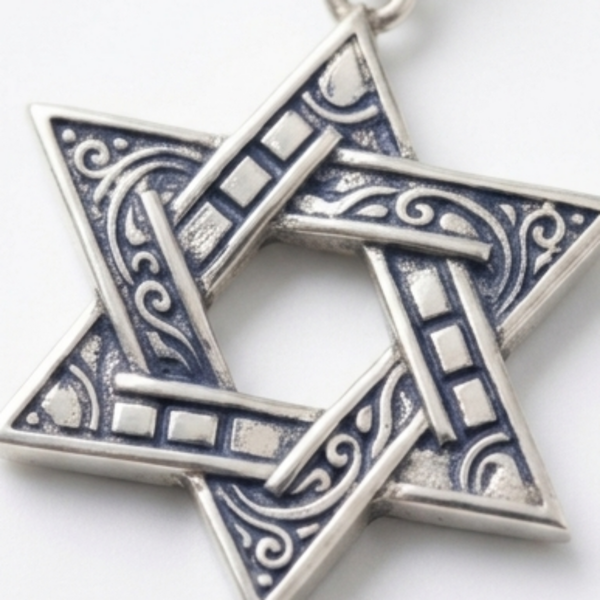 MP127_Vintage Hexagram Pendant Chain