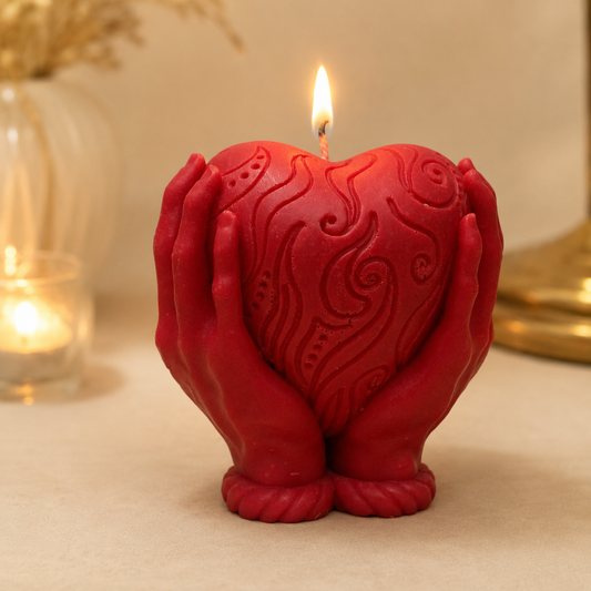 Sculpted Heart Candle