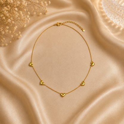 NL54_Five Heart Link Chain