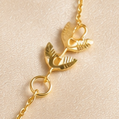 NL57_Asymmetric Laurel Leaf Tassel Lariat chain