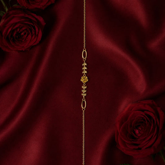 BL76_Golden Rose Charm Bracelet