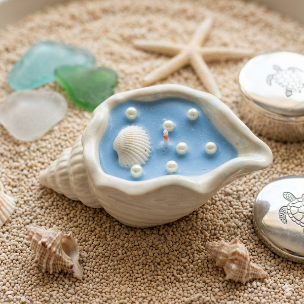 Ocean-Themed Candle