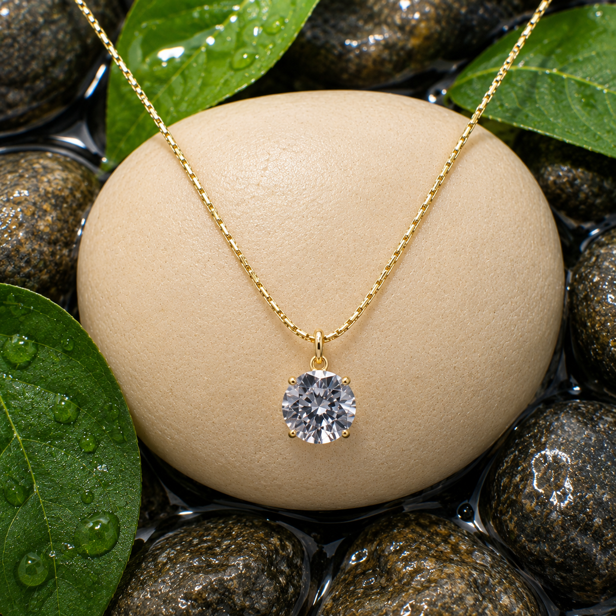 NL94_Solitaire Pendant And Earrings Set