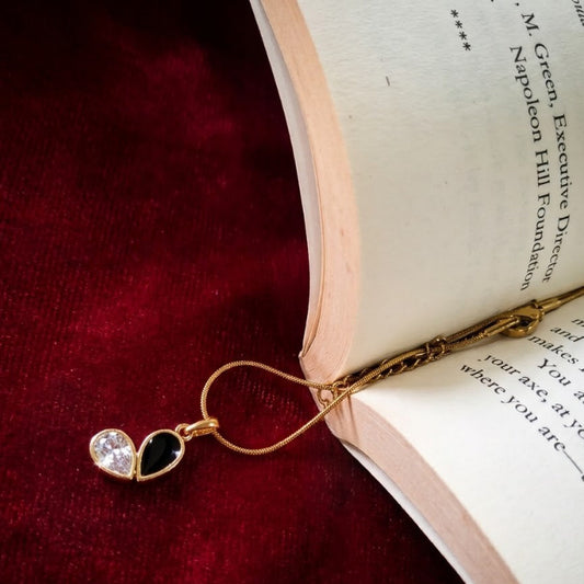 NL187_Dual Luxe Tear-Drop Pendant Necklace