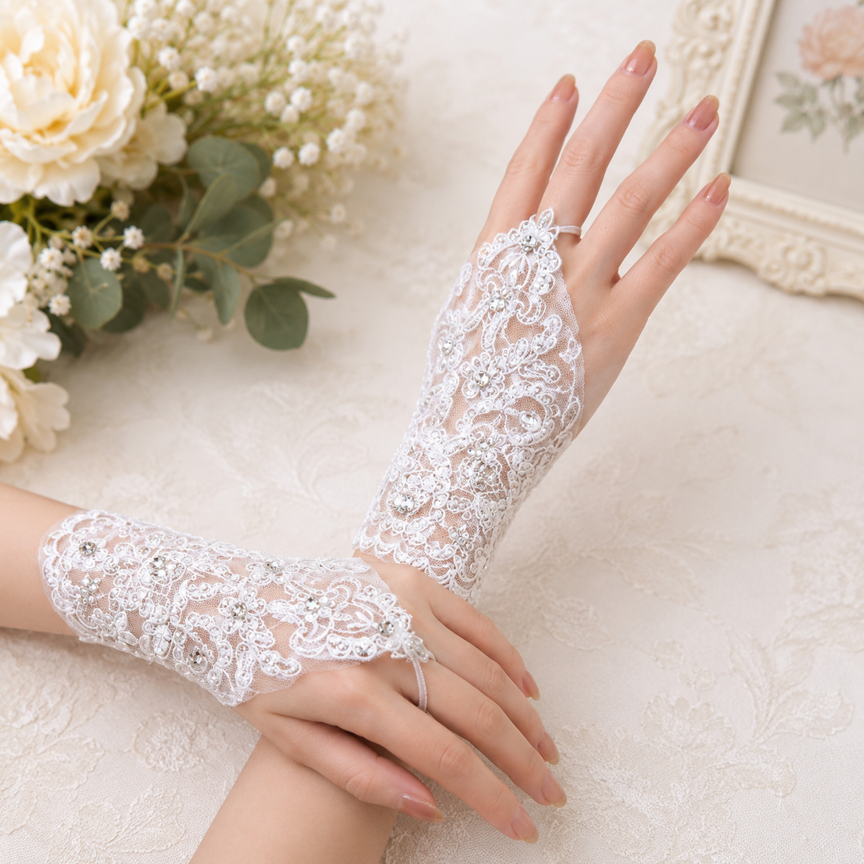 WE67_Bridal Lace Gloves