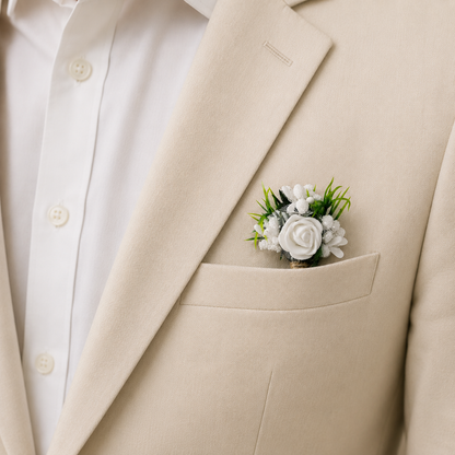 WE64_White Rose Brooch
