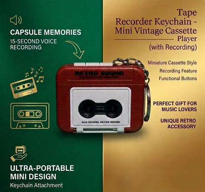 Tape Recorder Keychain
