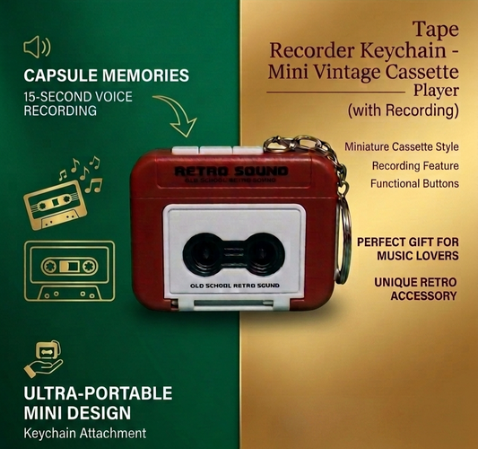 Tape Recorder Keychain