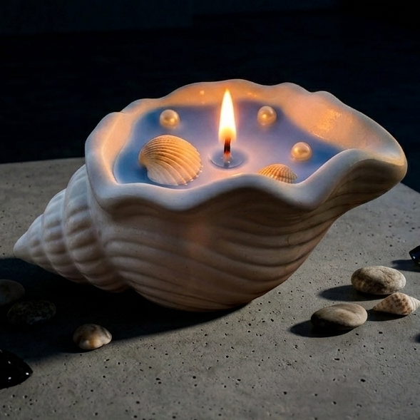 Ocean-Themed Candle