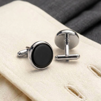 WE68_Groom Silver Cufflinks