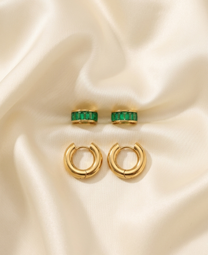 Emerald Convertible Hoops